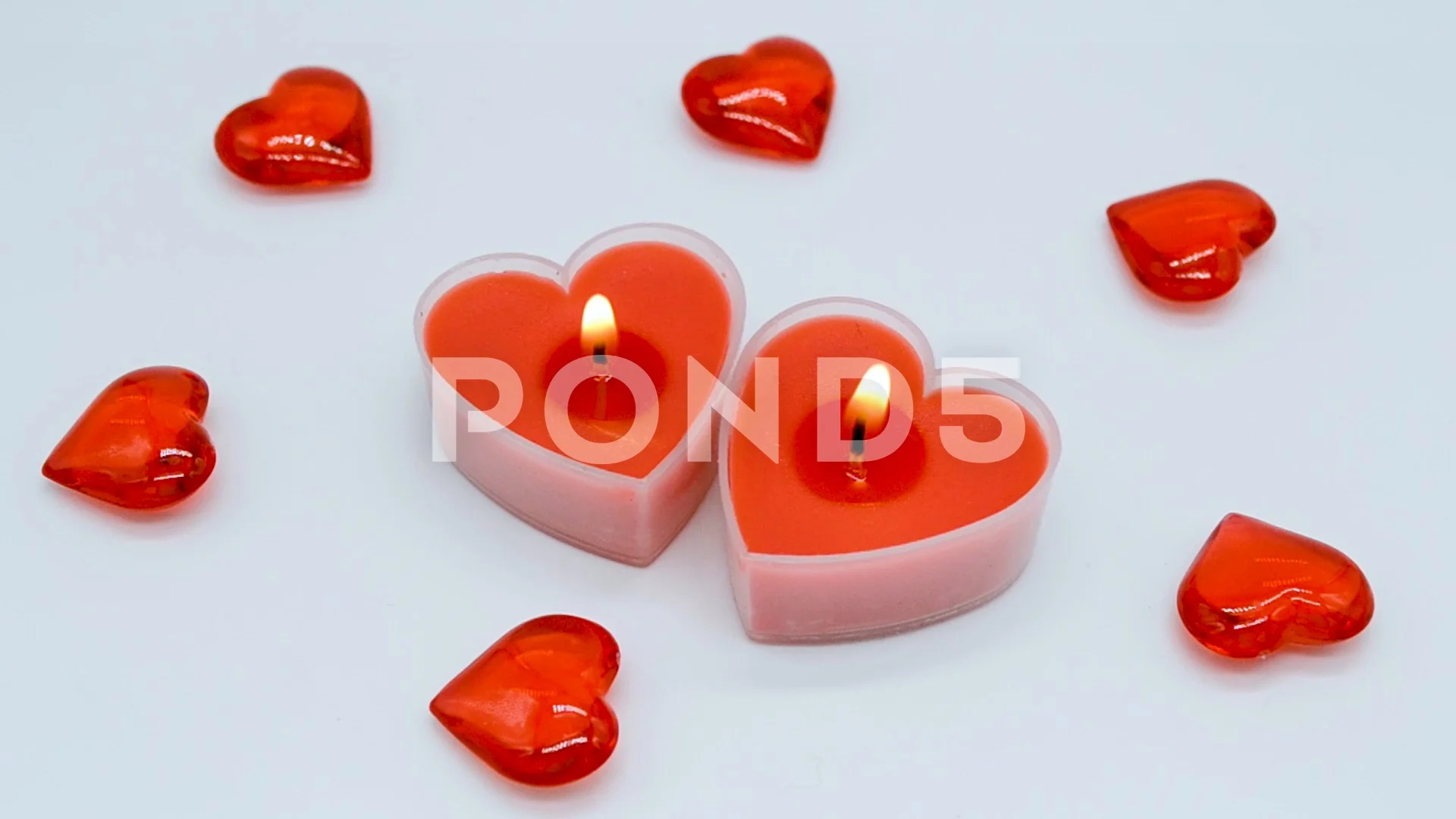 Heart Shaped Candles Stock Video Pond5