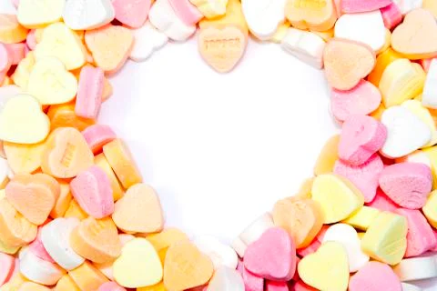 Heart shaped candy hole Stock Photos
