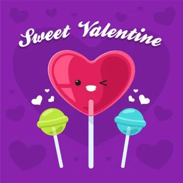 Heart Shaped candy. Vector Illustration Stock Illustration