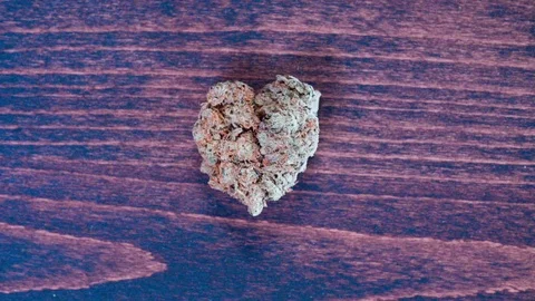 Heart shaped cannabis Stock Footage 101039821