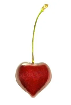 Heart-shaped cherry Stock-Fotos