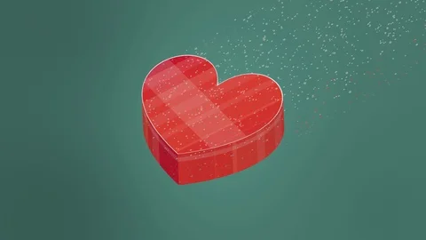 Heart-shaped Chocolate Box Wind Dissolve Video stock 103408459