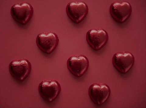 Heart Shaped Chocolate Sweet Pattern Stock Photos