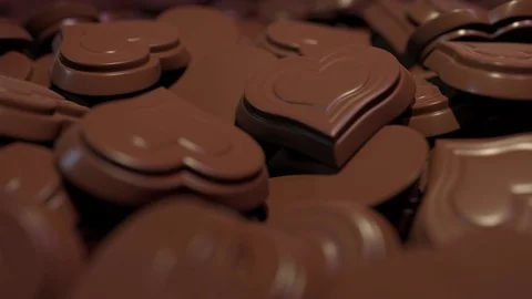 Heart shaped chocolate, UHD Stock Footage 72874141