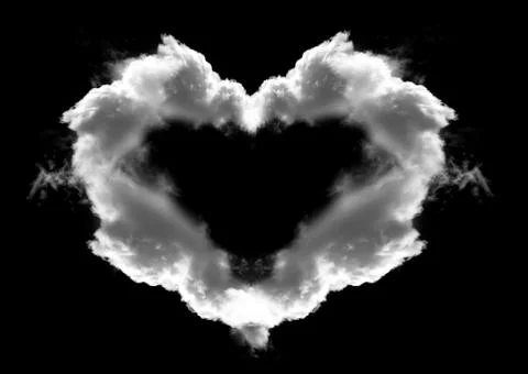Heart shaped cloud Stockillustratie