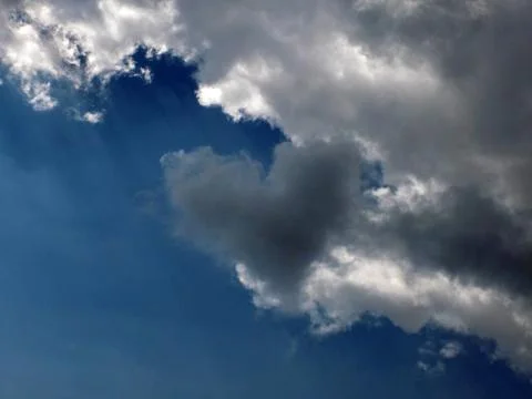 Heart shaped cloud Stock Photos