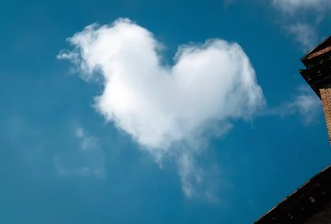Heart shaped cloud Foto stock