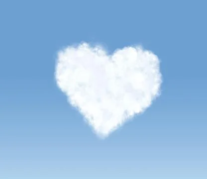 Heart-shaped cloud in the sky Stock-Fotos