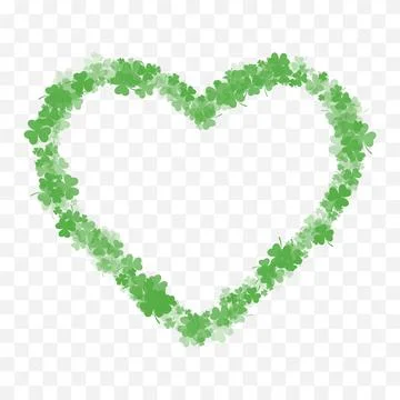 Heart Shaped Clover Leaf Frame Stock Illustration