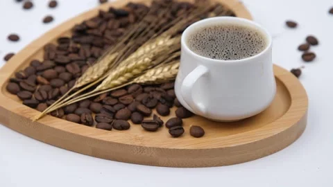 Heart shaped Coffee Beans Stock Footage 240398307