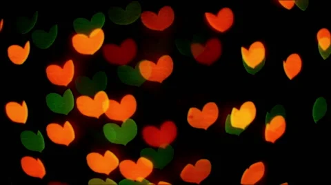 Heart-shaped color light blinking Stock Footage 44543076