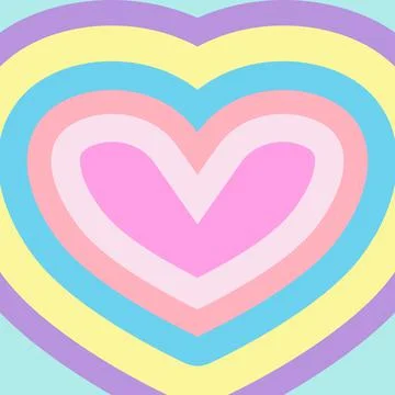 Heart-shaped concentric stripes vector background. Stock Illustration