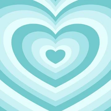 Heart-shaped concentric stripes vector background. Stock Illustration