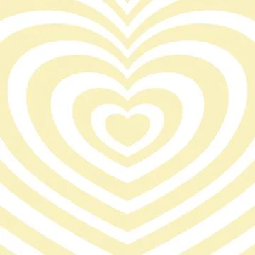 Heart-shaped concentric stripes vector background. Illustrazione stock