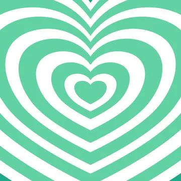 Heart-shaped concentric stripes vector background. Stock Illustration