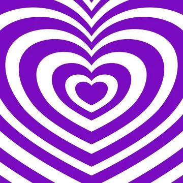 Heart-shaped concentric stripes vector background. Stock Illustration
