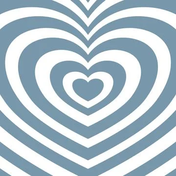 Heart-shaped concentric stripes vector background. Stock Illustration