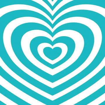 Heart-shaped concentric stripes vector background. Stock Illustration