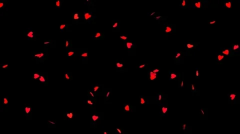 Heart-shaped confetti Stock Footage 8506561