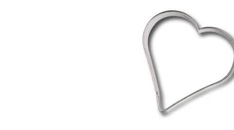 Heart shaped cookie cutter Stock Footage 8927574