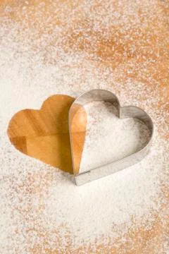 Heart shaped cookie cutters Stock Photos