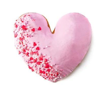 Heart shaped cookie Stock Photos