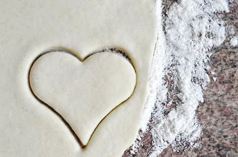 Heart shaped cookie Foto stock
