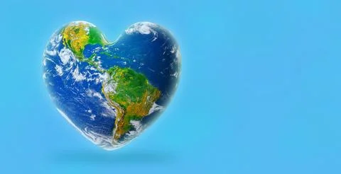 Heart Shaped Earth Stock Photos