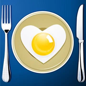 Heart shaped egg Stock-Illustration