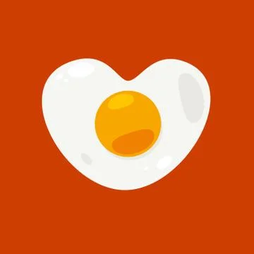 Heart shaped egg. Isolated vector Illustration Stock Illustration