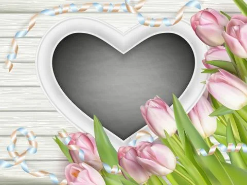 Heart shaped frame. EPS 10 Stock Illustration