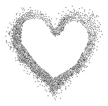 Heart shaped frame powder splash Stock Illustration