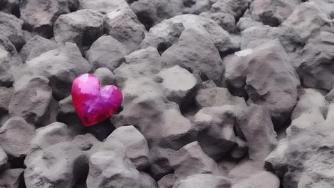 Heart-shaped gemstone Stock Illustration