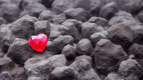 Heart-shaped gemstone Stock Illustration