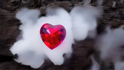 Heart-shaped gemstone Stock Illustration