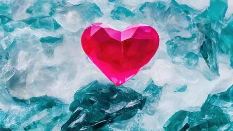 Heart-shaped gemstone Stock Illustration