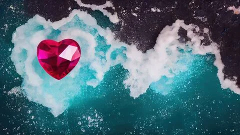 Heart-shaped gemstone Stock Illustration