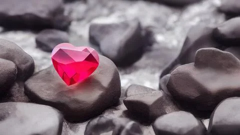 Heart-shaped gemstone Stock Illustration