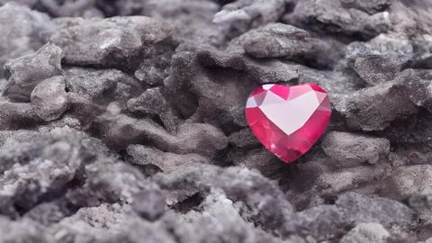 Heart-shaped gemstone Stock Illustration