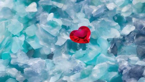 Heart-shaped gemstone Stock Illustration