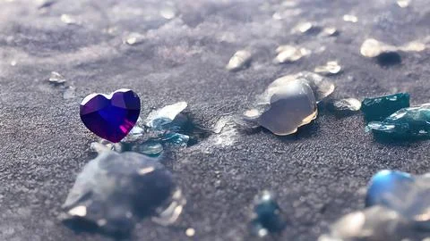 Heart-shaped gemstone Stock Illustration