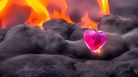Heart-shaped gemstone Stock Illustration