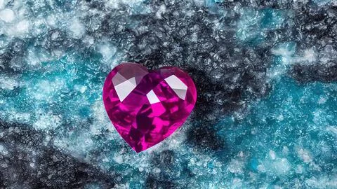 Heart-shaped gemstone Stock Illustration