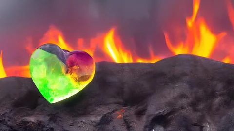 Heart-shaped gemstone Stock Illustration