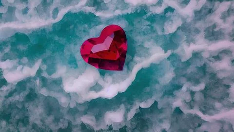 Heart-shaped gemstone Stock Illustration