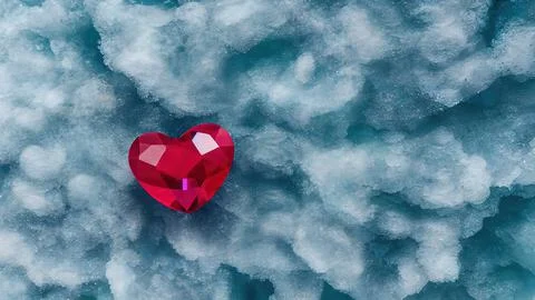 Heart-shaped gemstone Stock Illustration