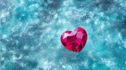 Heart-shaped gemstone Stock Illustration