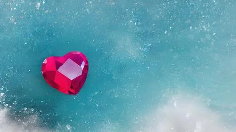 Heart-shaped gemstone Stock Illustration
