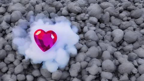 Heart-shaped gemstone Stock Illustration