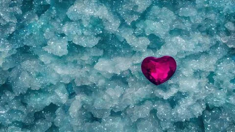 Heart-shaped gemstone Stock Illustration